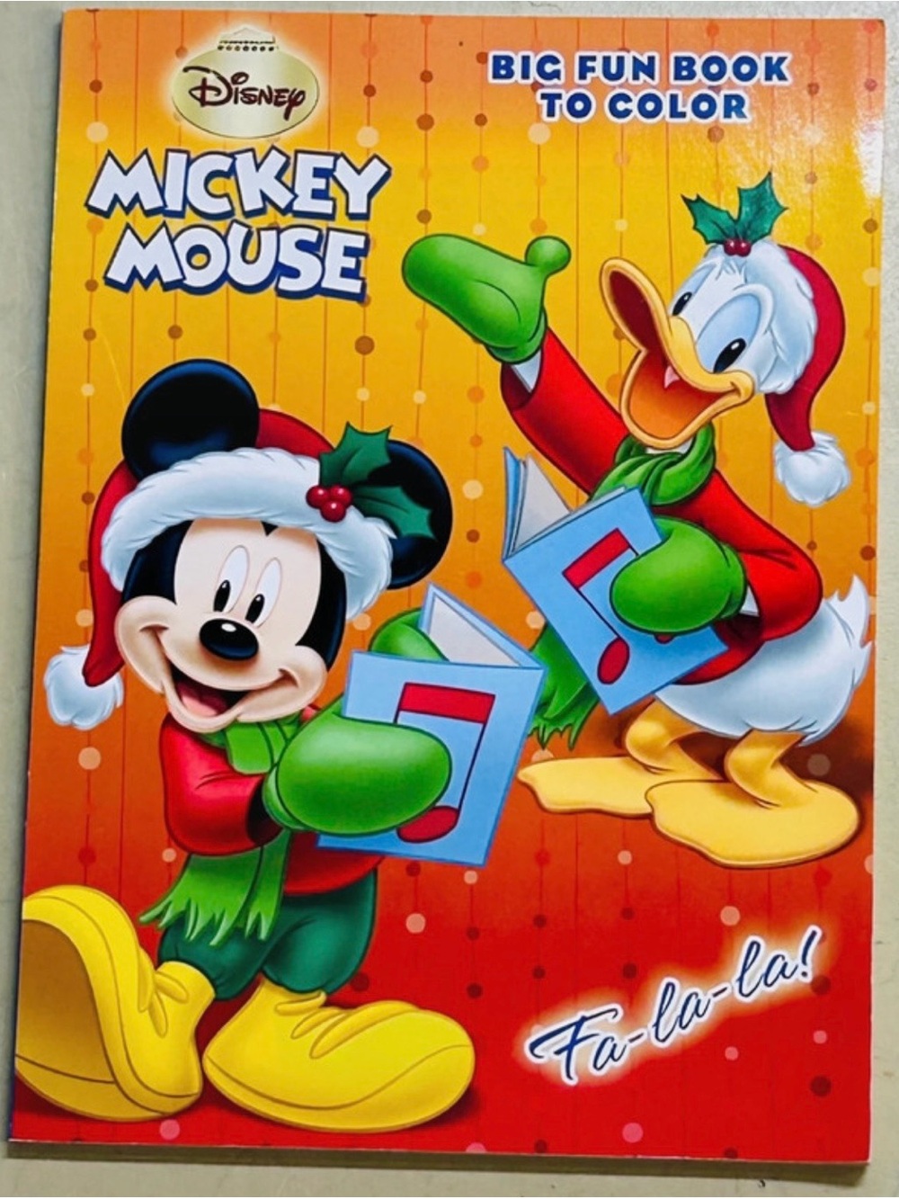 Coloring Activity Book Disney Mickey Mouse Christmas Fa La La